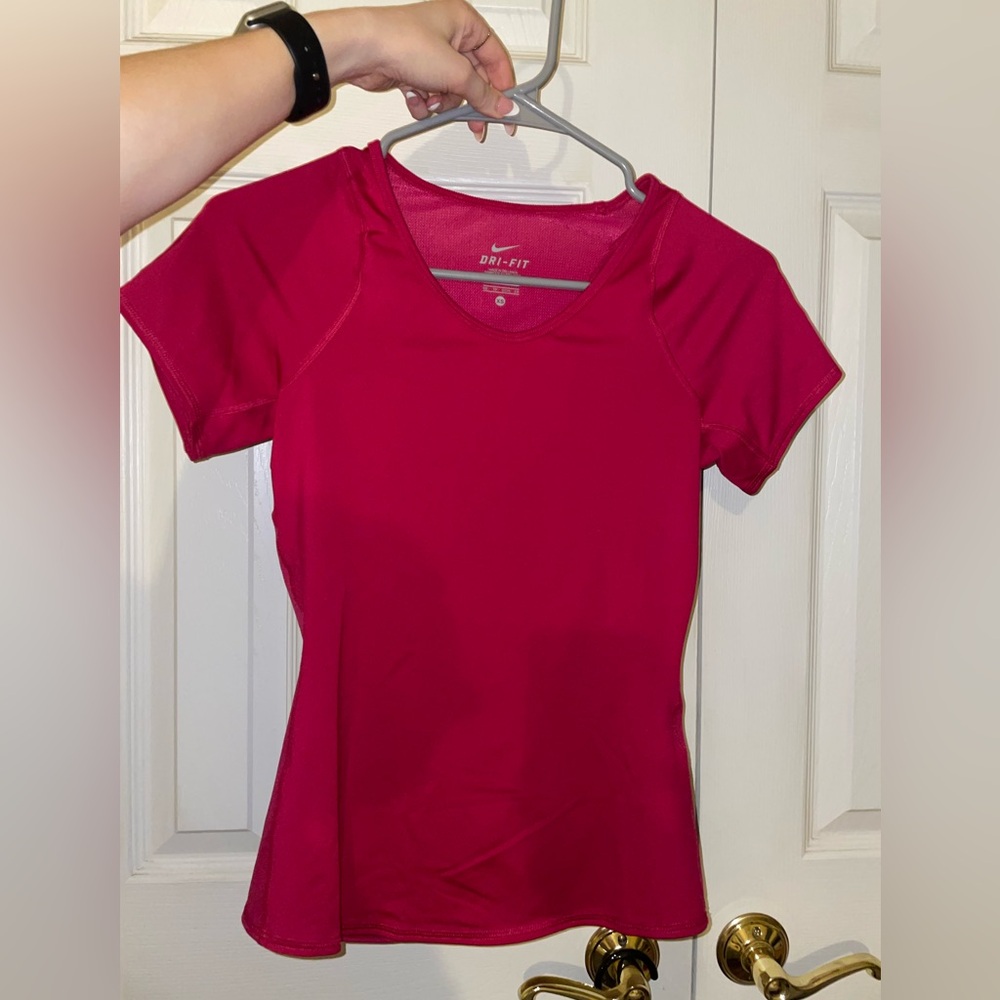 Nike Dri Fit Pink Short Sleeve Shirt